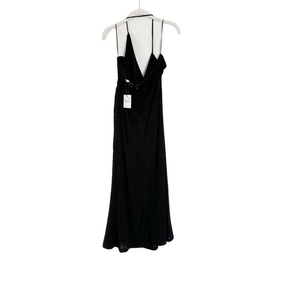 MISHA Collection Levon Halter Midi Dress Black Size 12 NWT - Picture 6 of 6